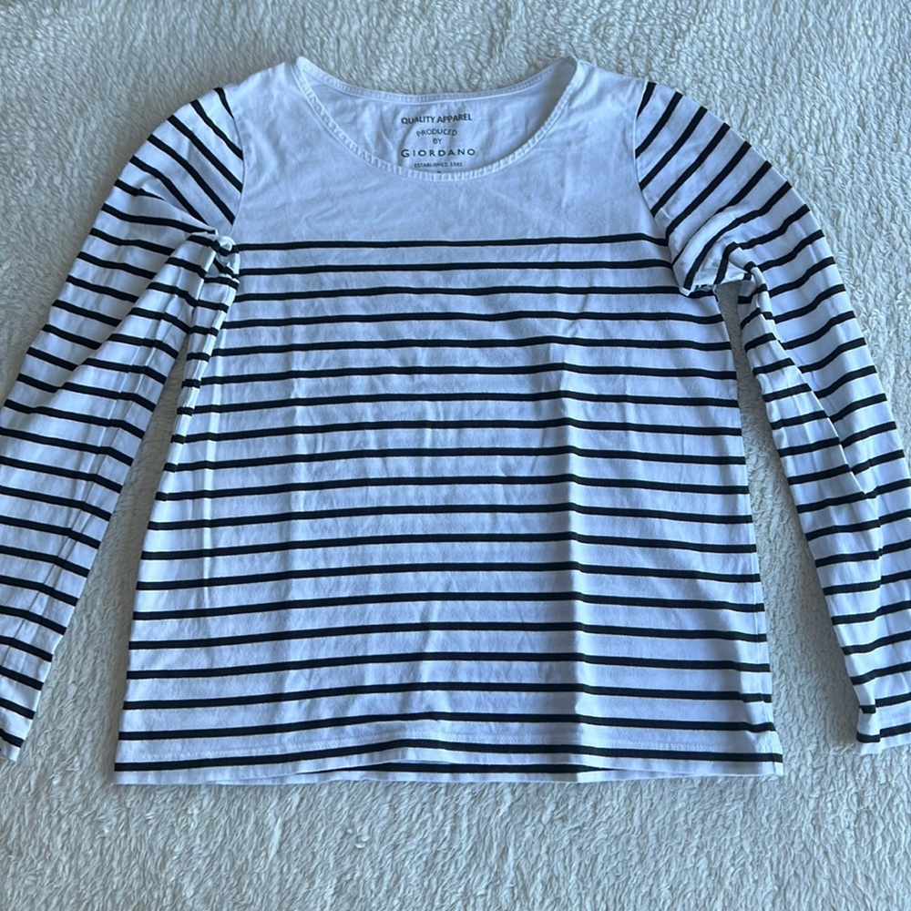 Giordano Womens Long Sleeve White Small